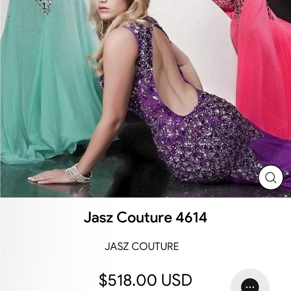 Jasz Couture Dress 4614 Prom Rhinestone Pink Nude Evening Dress Plus Size - Picture 11 of 11